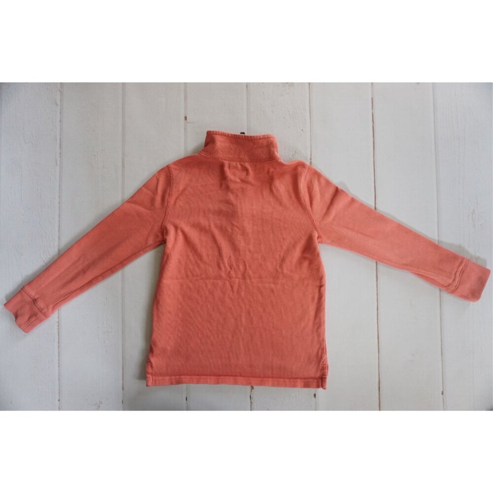 Crewcuts Orange Long Sleeve Half Zip Cotton Popover Sweatshirt - Size S (6-7) - Picture 7 of 9